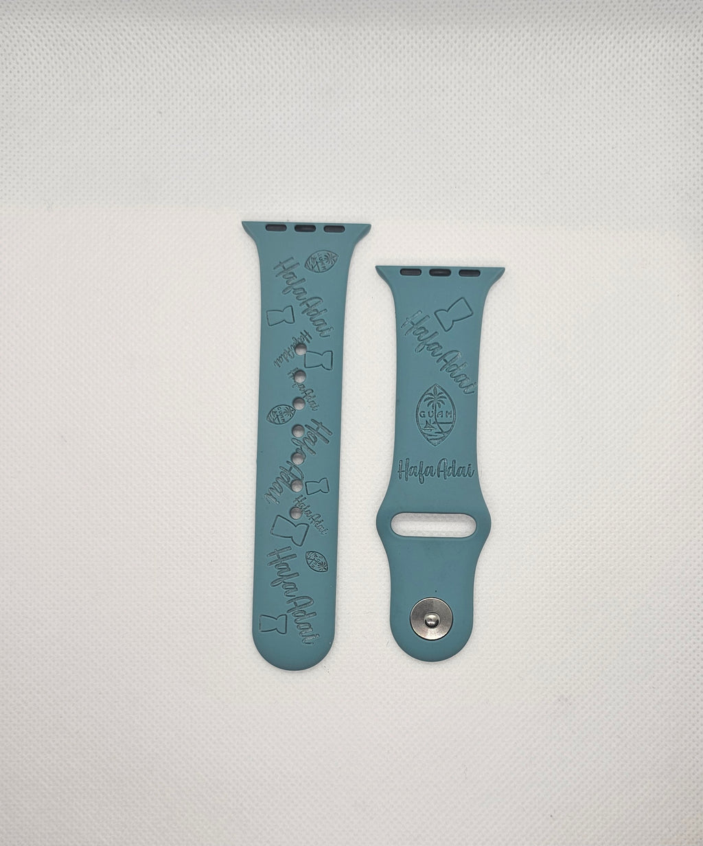 Engraved HafaAdai silicone Bands for iwatch image 0