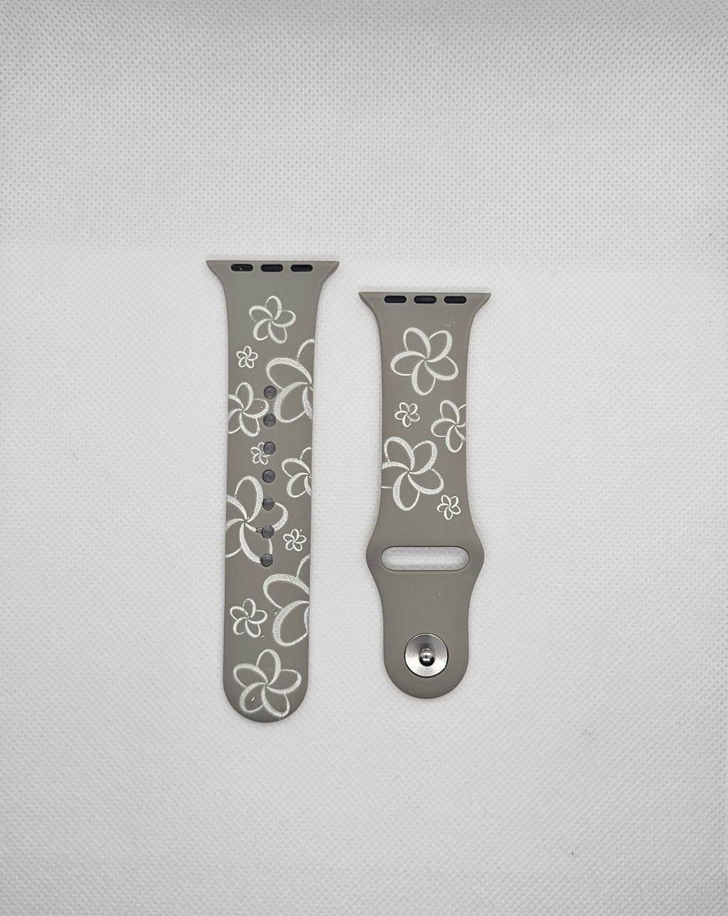 Engraved plumeria Silicone Bands for iwatch image 0